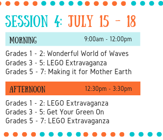 Session 4: July 15 - 18 Nine weeks of summer camps at the Wenatchee Valley Museum & Cultural Center for children entering 1st through 7th grade in Fall 2019.