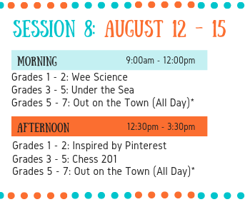 Session 8: Aug 12 - 15 Nine weeks of summer camps at the Wenatchee Valley Museum & Cultural Center for children entering 1st through 7th grade in Fall 2019.