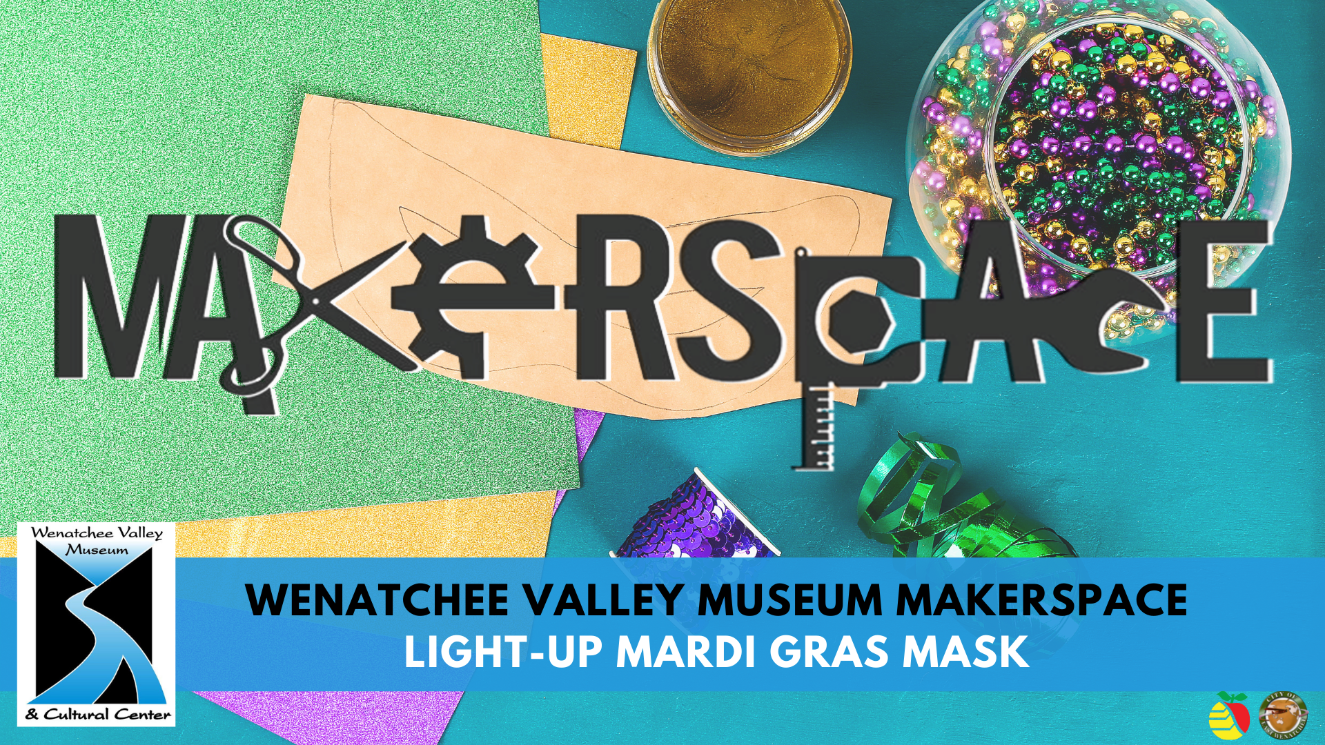 Light-up Mardi Gras Mask
