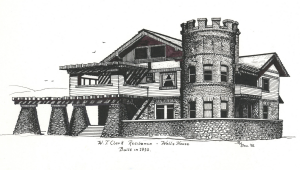Drawing of the Historic Wells House